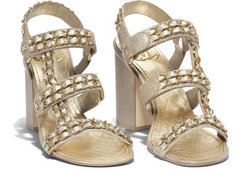 chanel goatskin sandals